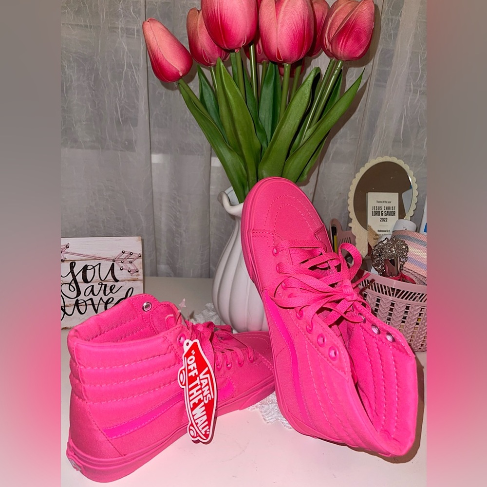Vans Sk8 Hi Pro LIMITED EDITION Pink Monochrome Sneakers